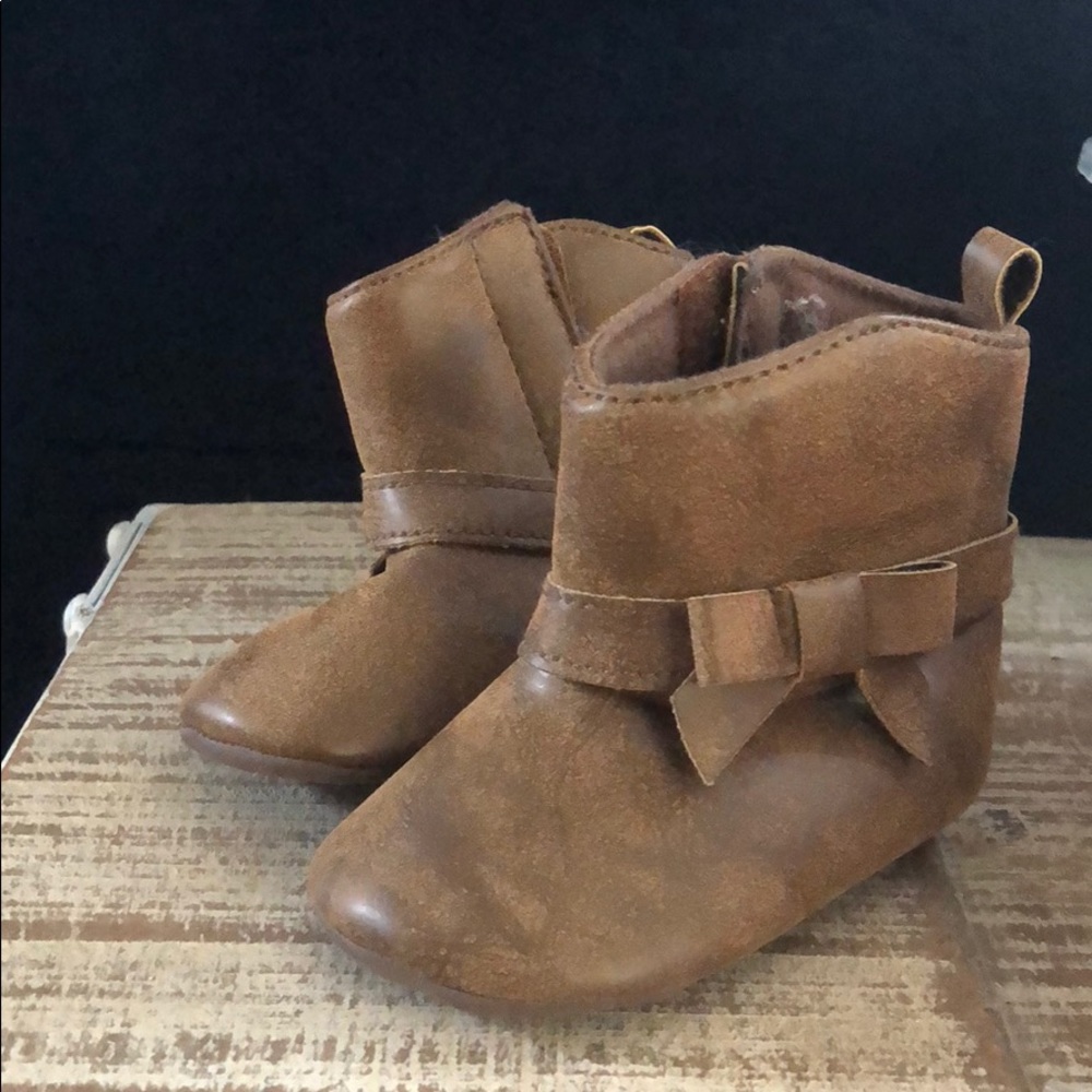 Carters brown baby boots